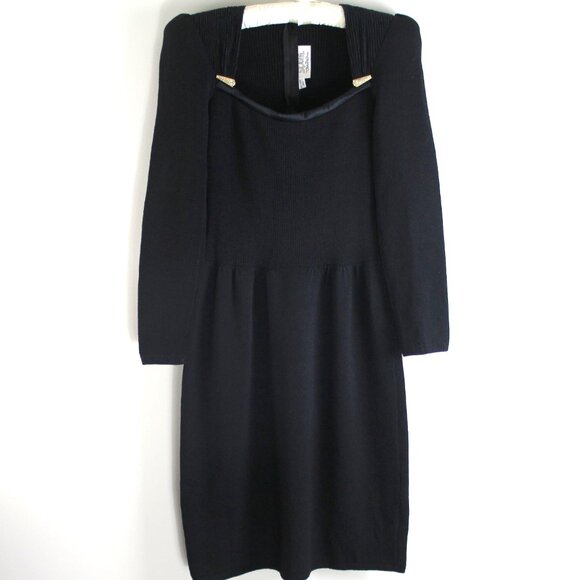 saks fifth avenue black dresses SAKS FIFTH AVENUE Size 6 Black Rhinestone Trim Gown & Cropped Jacket E –  Sui Generis Designer Consignment main image 0